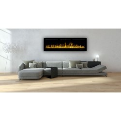 Chimenea electrica Majestic 72 negro pared / empotrable Aflamo