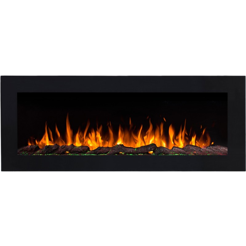 MAJESTIC 36" chimenea eléctrica de pared LED AFLAMO. Modelo 2019