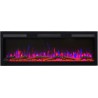 MAJESTIC PRO 107cm + Sound, AFLAMO Camino elettrico a parete e a LED integrato