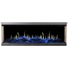 GOLD 132 cm, AFLAMO chimenea eléctrica LED empotrada