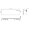 ROYAL PRO 120 cm, Caminetto elettrico a LED da parete e da incasso AFLAMO