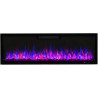 Camino elettrico LED ELITE 213 cm da parete e da incasso AFLAMO + SOUND