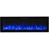 Camino elettrico LED ELITE 213 cm da parete e da incasso AFLAMO + SOUND