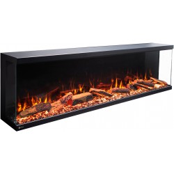 Kominek elektryczny ścienny/do zabudowy UNIQUE 80 cm BEZ GRZANIA AFLAMO