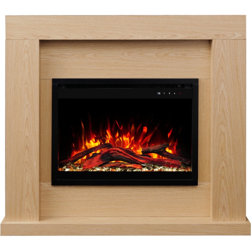 Caminetto elettrico JOLO 3D Oak + SUONO - AFLAMO