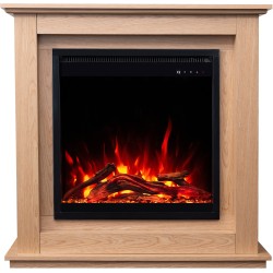 Chimenea eléctrica SUND 3D Roble + SONIDO - AFLAMO