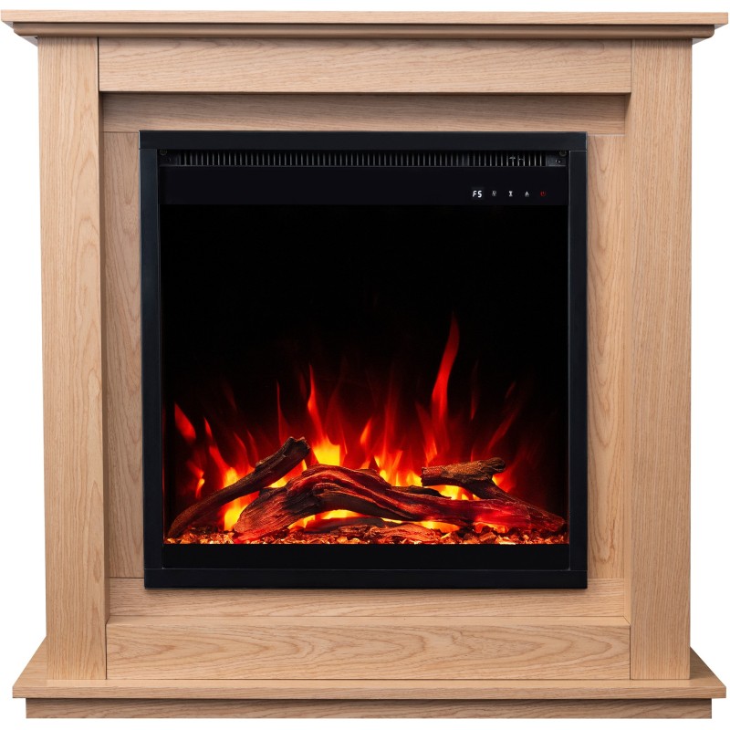 Chimenea eléctrica SUND 3D Roble + SONIDO - AFLAMO