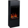 Caminetto elettrico MILOS 3D 40 Nero + SUONO - AFLAMO