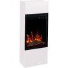 Chimenea eléctrica MILOS 3D 40 Blanca + SONIDO - AFLAMO