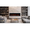ROYAL 3D 100 cm, LED de pared y chimenea eléctrica empotrada AFLAMO