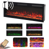MAJESTIC PRO, AFLAMO Chimenea eléctrica empotrada y de pared con sonido
