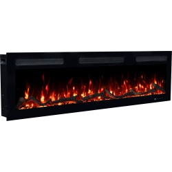 MONARCH, Chimenea eléctrica empotrada y de pared con sonido EmotionFlame