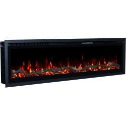REGAL, Chimenea eléctrica empotrada y de pared con sonido EmotionFlame