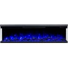 UNITY, camino elettrico a LED da parete e da incasso EmotionFlame a tre lati con suono