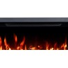 UNITY, camino elettrico a LED da parete e da incasso EmotionFlame a tre lati con suono